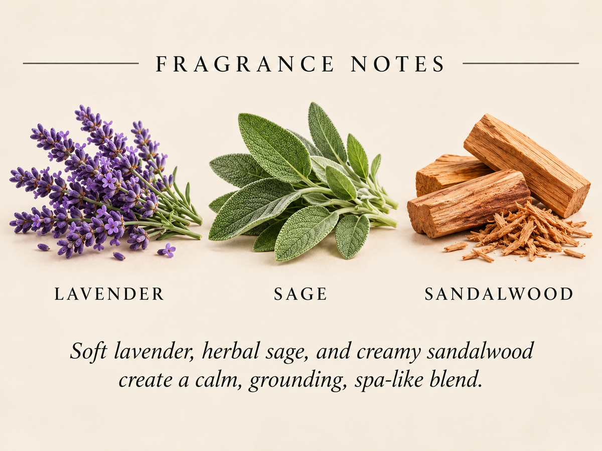 Sage & Lavender | Lavender, Sage, and Sandalwood | 3.6 oz Concrete Soy Candle