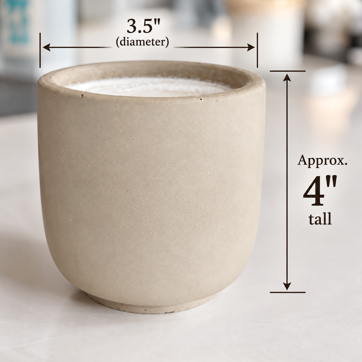 White Tea | Mandarin, White Tea and Jasmine | 10 oz Concrete Soy Candle