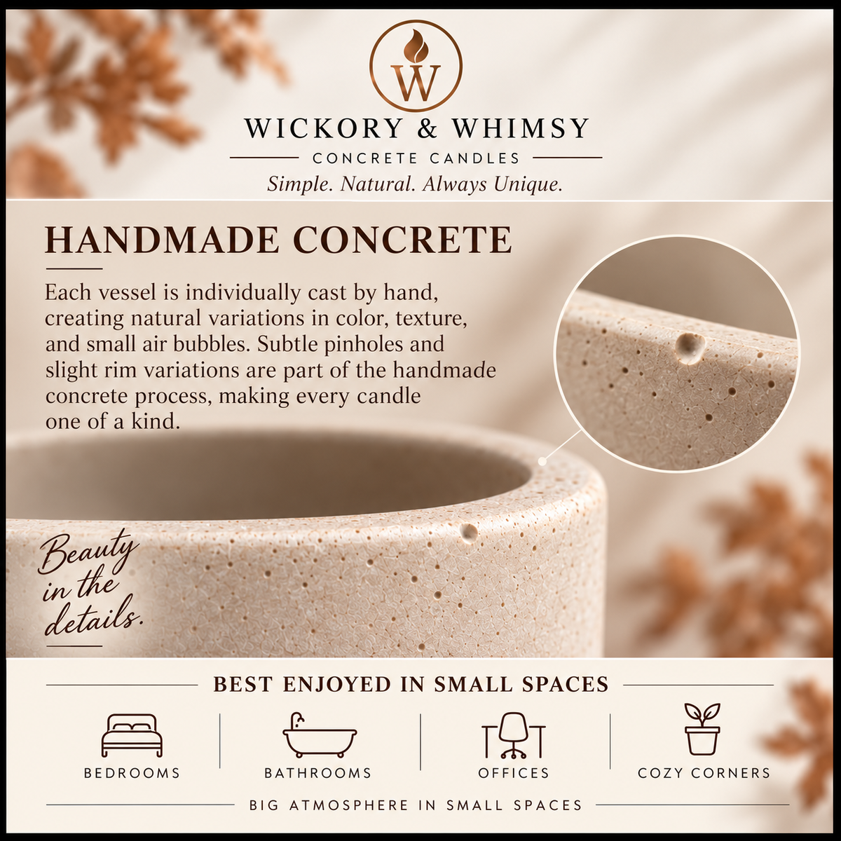 White Tea | Mandarin, White Tea and Jasmine | 3.6 oz Concrete Soy Candle
