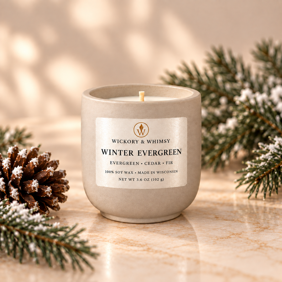 Mini Concrete Soy Candle | 3.6 oz