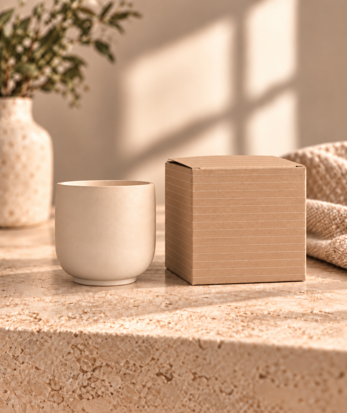 White Tea | Mandarin, White Tea and Jasmine | 3.6 oz Concrete Soy Candle