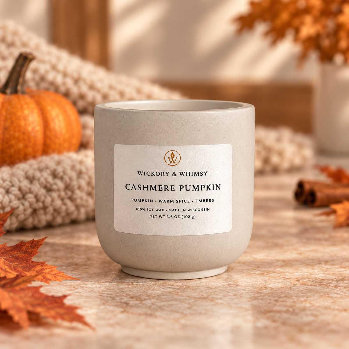 Mini Concrete Soy Candle | 3.6 oz