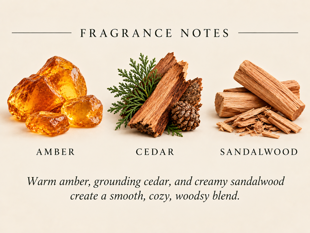 Amber Woods | Amber, Cedar and Sandalwood | 10 oz Concrete Soy Candle
