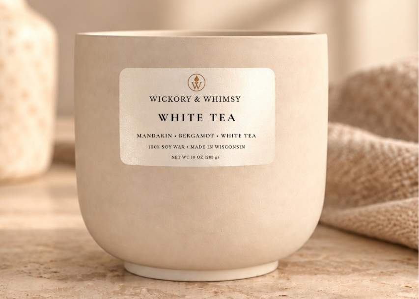 White Tea | Mandarin, White Tea and Jasmine | 10 oz Concrete Soy Candle
