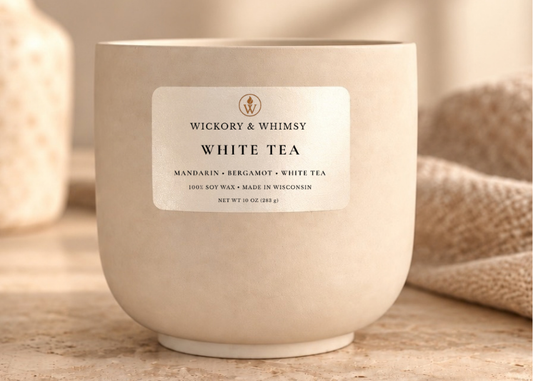 White Tea | Mandarin, White Tea and Jasmine | 10 oz Concrete Soy Candle